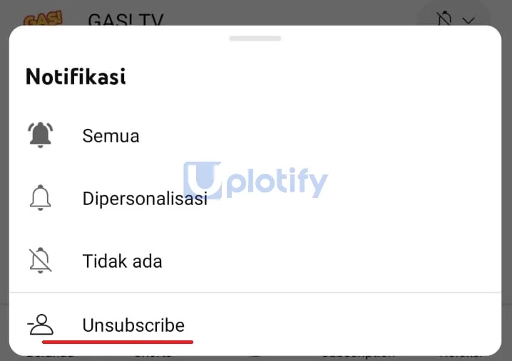 Pilih Opsi Unsubscribe