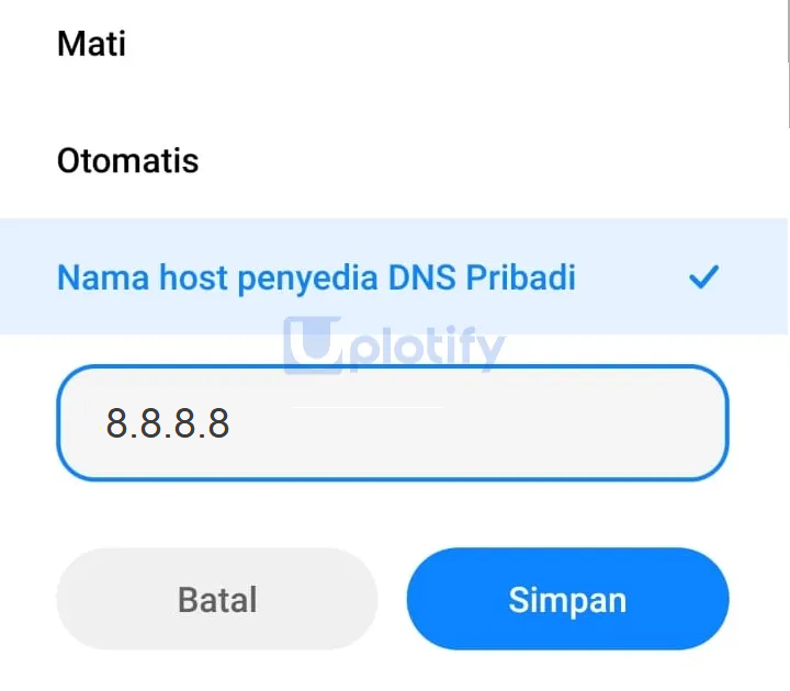 Atur DNS Google Windows