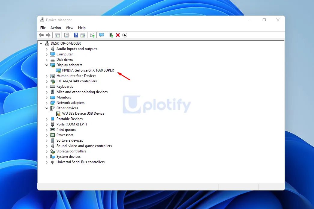 Tipe VGA di Device Manager